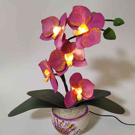 Світильник-нічник "Орхідея бузкова" Дніпро