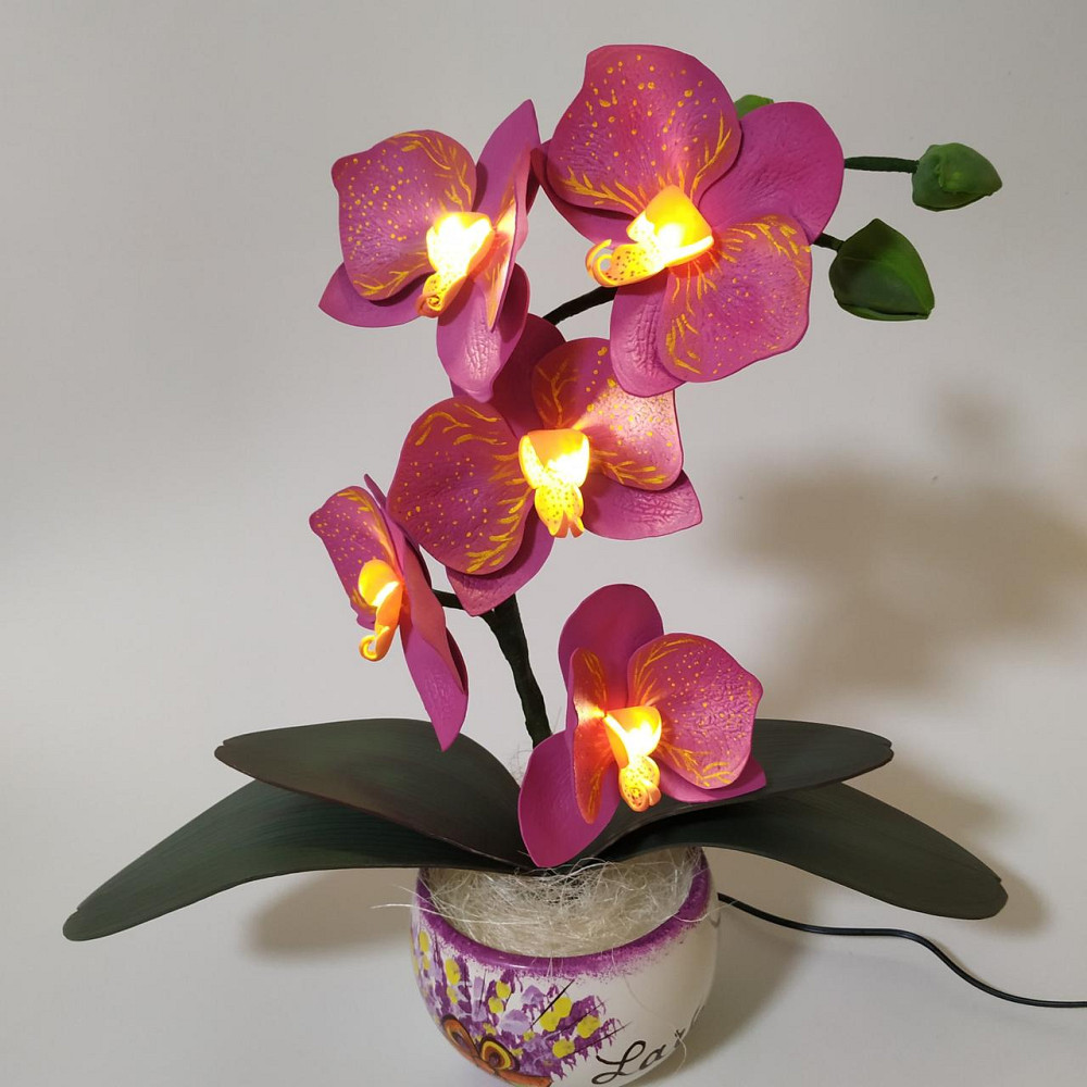 Світильник-нічник "Орхідея бузкова" Дніпро - фото 5