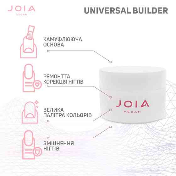 Універсальний моделюючий гель для нігтів рожевий 03 Cotton blush JOIA vegan 15 мл Київ