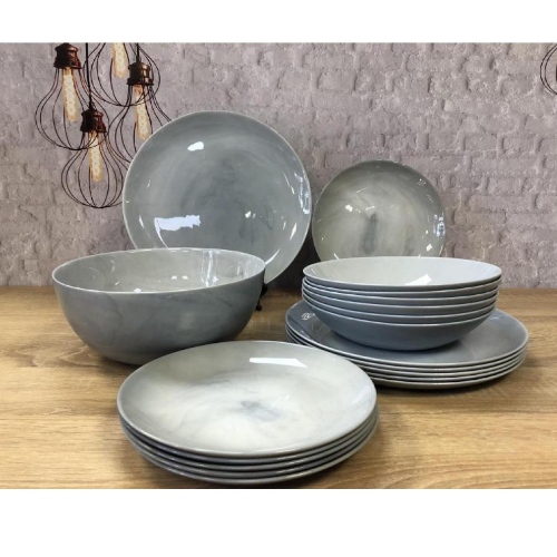 Сервіз столовий Diwali Marble Granit 19 предметів Q0217 VIVA Житомир - изображение 3