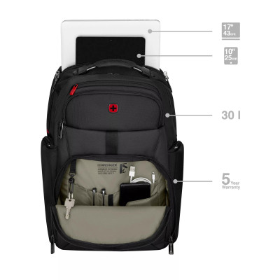 Рюкзак для ноутбука Wenger 17" New Icons, Meteor, Black (653188) Вінниця - фото 9