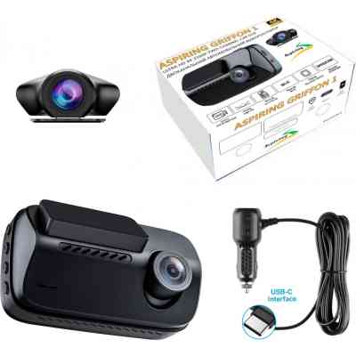 Видеорегистратор Aspiring Griffon 1 Dual 4K Speedcam Wi-Fi GPS (Aspiring Griffon 1 Dual, 4K, Speedcam, Wi-Fi, GPS) Винница