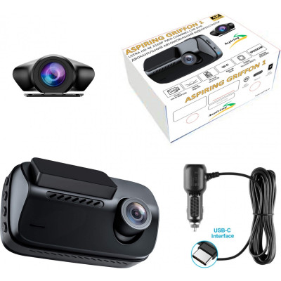Відеореєстратор Aspiring Griffon 1 Dual 4K Speedcam Wi-Fi GPS (Aspiring Griffon 1 Dual, 4K, Speedcam, Wi-Fi, GPS) Вінниця - фото 3