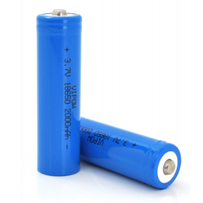 Акумулятор 18650 Li-Ion ICR18650 TipTop, 2000mAh, 3.7V, Blue Vipow (ICR18650-2000mAhTT) Вінниця - фото 1