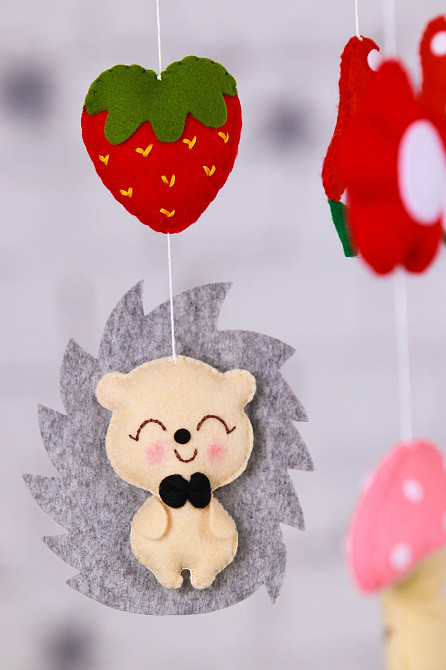 Дитячий музичний мобіль на ліжечко для немовлят WooolyWool «Лісова полянка» з 35 мелодіями (М004) Київ - фото 2