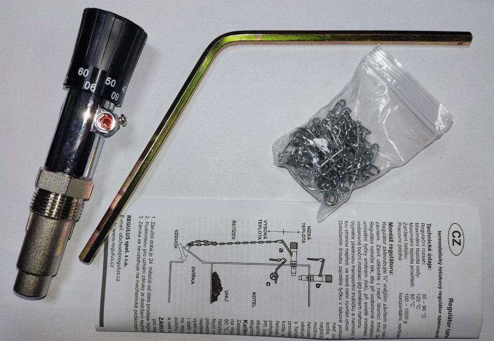 Механический регулятор тяги Regulus RT4P для твердотопливного котла Тернополь - изображение 6