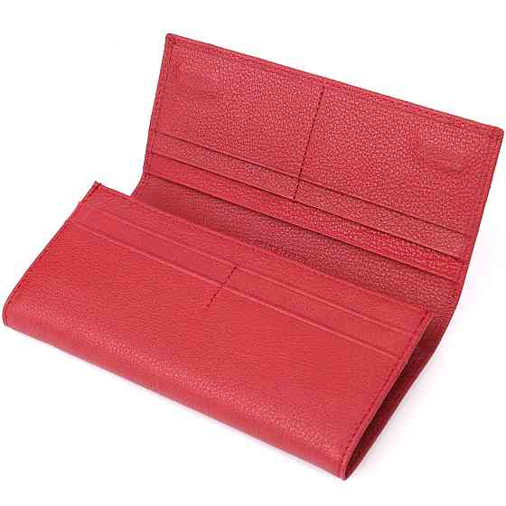 Жіночий місткий гаманець з натуральної шкіри ST Leather 23096 Червоний Київ