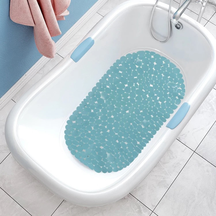 Силиконовый коврик для ванны и душа Bathlux овальной формы, нескользящий, люкс качество 69 х 35 см Бирюзовый Каменец-Подольский - изображение 3