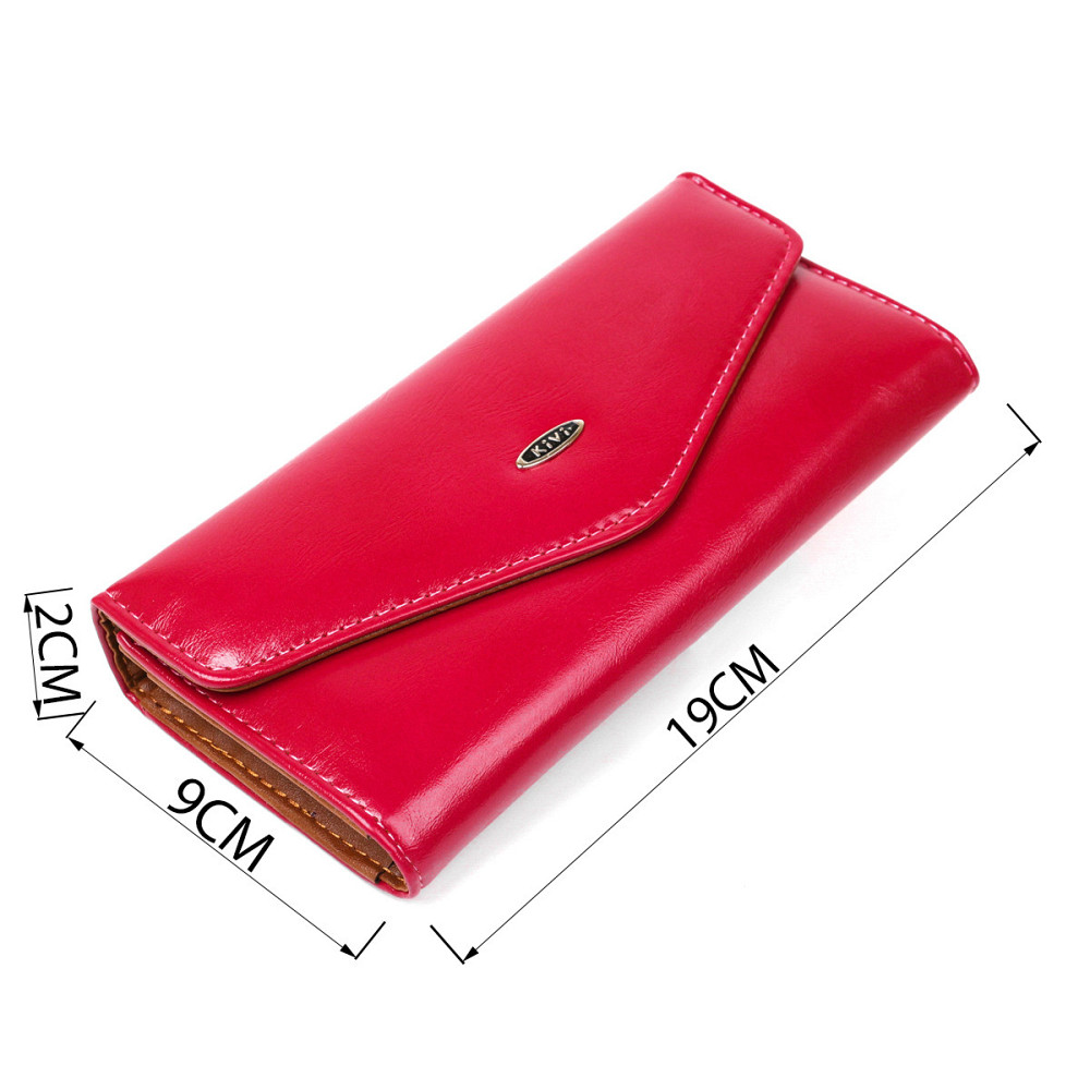 Кошелек женский из гладкой экокожи KIVI 19074 Розовый Киев - изображение 4