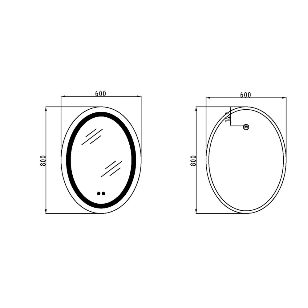Зеркало Lidz Vida 800х600 с LED-подсветкой Touch, с антизапотеванием, с диммером, рег. яркости LD78LF6080 Киев - изображение 10