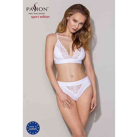 Трусики з широкою гумкою і мереживом Passion PS001 PANTIES S, white Sex Aura Київ