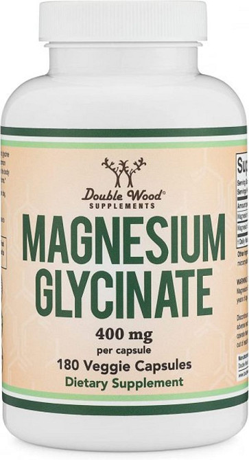 Магній Double Wood Magnesium Glycinate 400 mg, 180 capsules Луцьк - фото 1