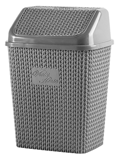 Контейнер для мусора Violet House 0026 Виолетта ANTRASIT 10 л (6851435) Киев - изображение 1