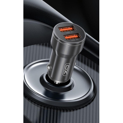 Зарядний пристрій XO CC48 2.4A/2 USB + microUSB Grey (XO-CC48m-GR) Вінниця - фото 3