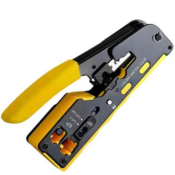 Кримпер інструмент для обтиску і мережевих кабелів зачищення контактів RJ45/RJ12 з функцією різання (6P/8P) CAT5/6 / CAT 7 Кам'янець-Подільський