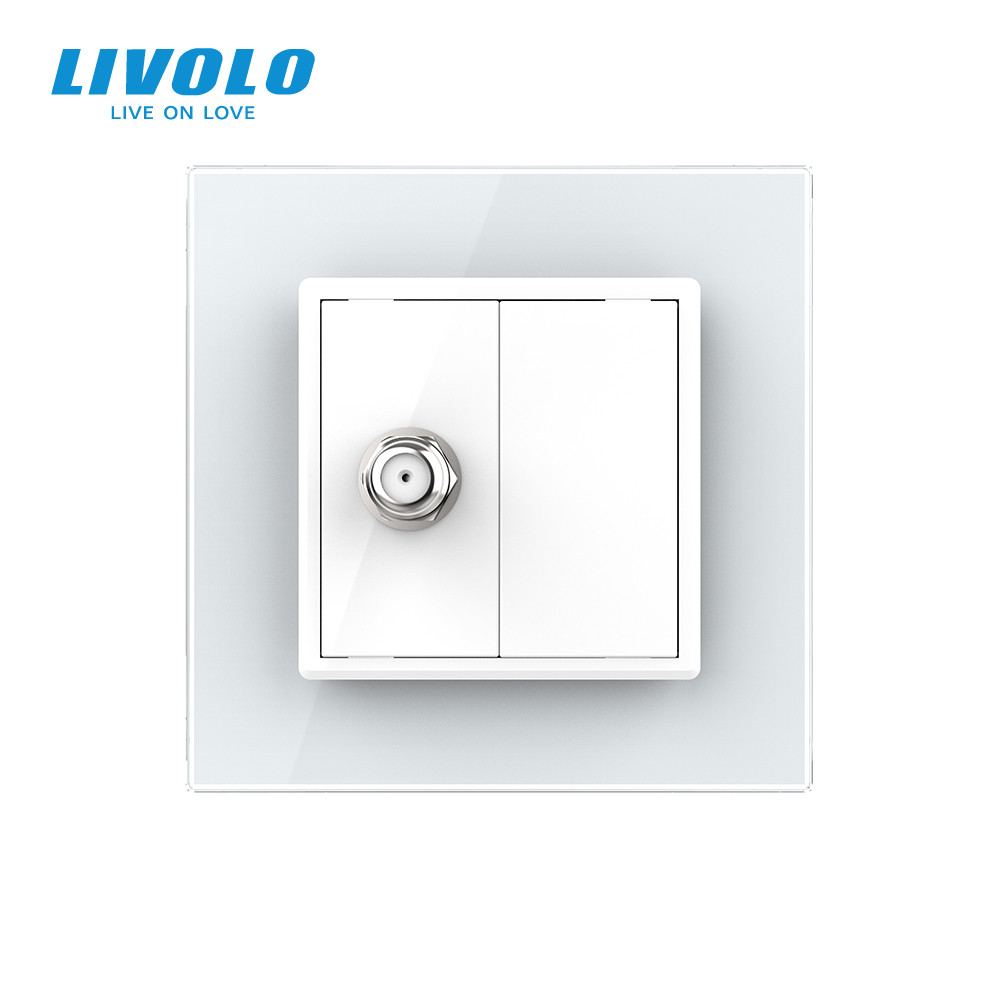 Розетка супутникова SAT Livolo білий скло (VL-C7FCSL-1WP) Коломыя - изображение 8