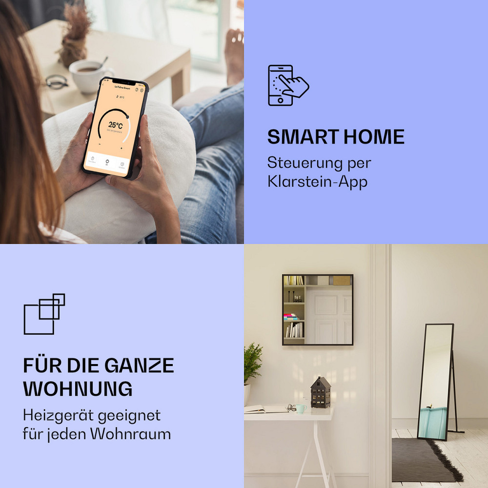 Інтелектуальний інфрачервоний нагрівач La Palma 900 40x160 см 900 Вт дзеркальна основа 900 Вт (40 x 160 Рівне - фото 3