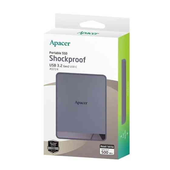 Портативный SSD Apacer AS724 1TB USB 3.2 Gen.2 Type-C Read/Write 500MB/s Mauve Одесса