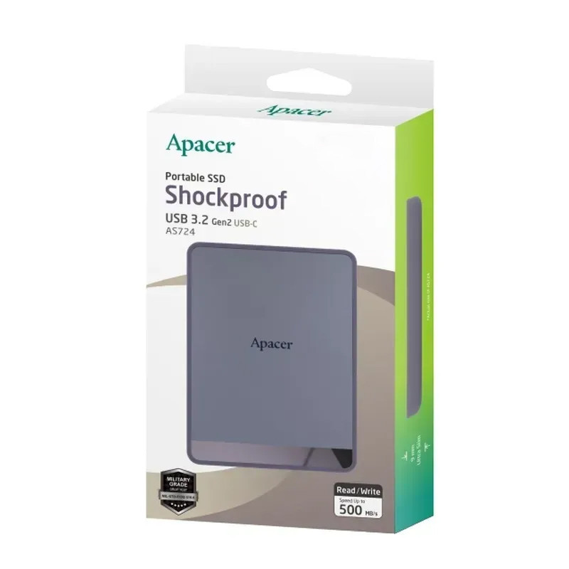 Портативний SSD Apacer AS724 1TB USB 3.2 Gen.2 Type-C Read / Write 500MB / s Mauve Одеса - фото 2