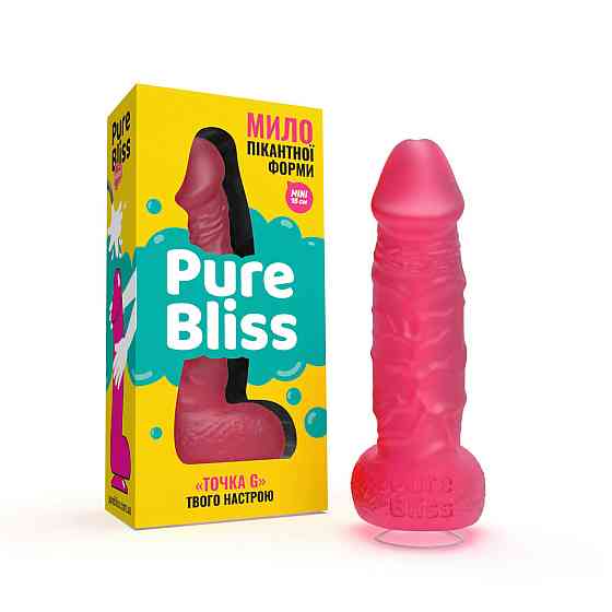 Мыло член на присоске Pure Bliss MINI красный, 15 см Sex Aura Киев