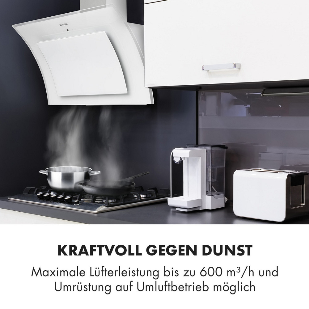 Вытяжка Sabia 90 90см 600м³/ч Светодиоды 3 уровня мощности белый белый (Германия, читать описание) Ровно - изображение 7