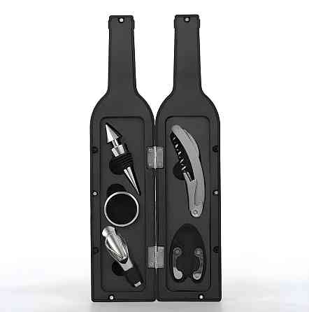 Набір для вина (у вигляді пляшки) Інструменти сомельє, Кейс з винним приладдям Київ