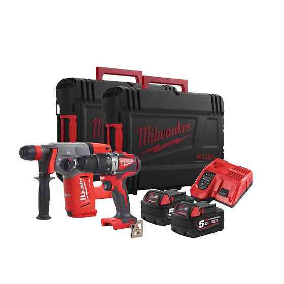 Набор инструментов аккумуляторных MILWAUKEE M18 PP2C-502X (зарядное устройство М12-18FC, 2 аккумулятора М18 В5, перфоратор SDS-PLUS Одесса