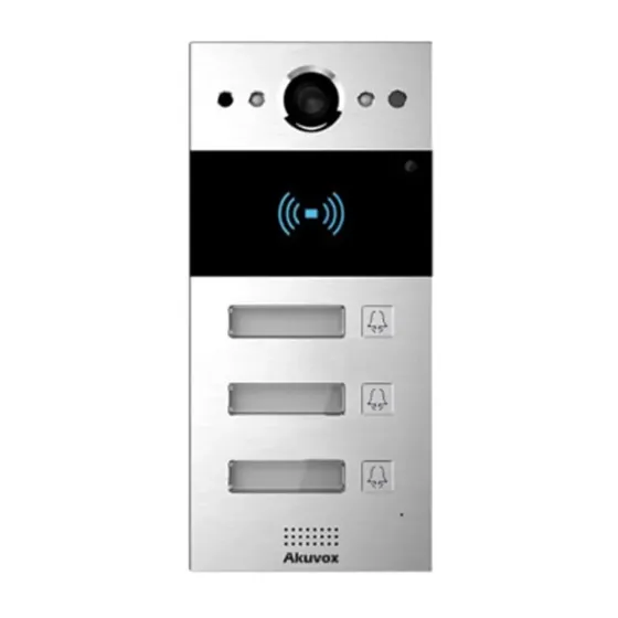 IP-відеопанель на 3 абоненти 2Mp Akuvox R20B SIP зі зчитувачем EM-Marine / Mifare / NFC (87-00032) Київ