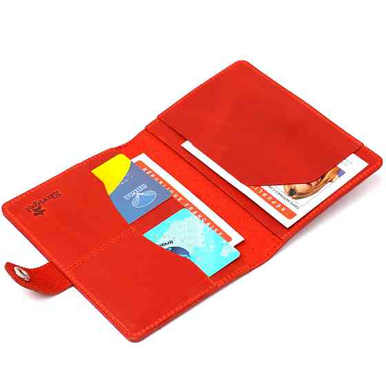 Стильний матовий шкіряний тревел-кейс Shvigel 16519 Червоний Київ