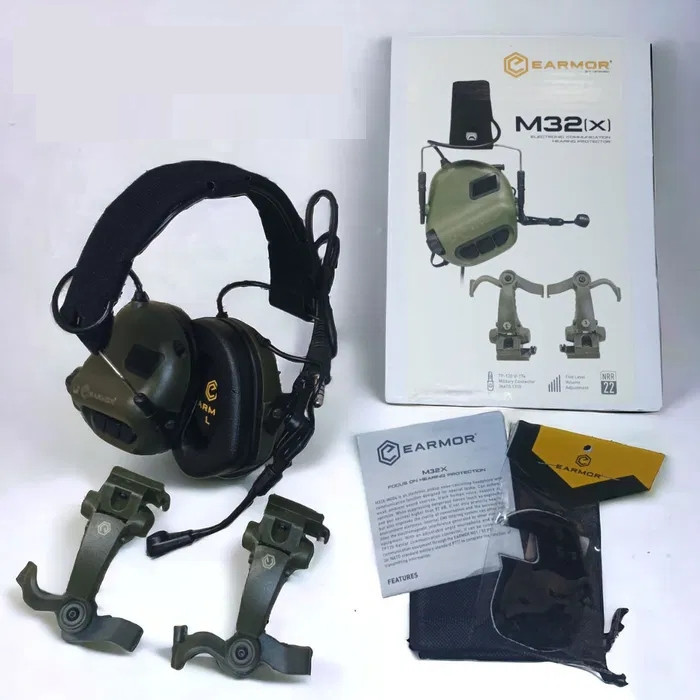 Комплект активные наушники Earmor M32(x) + крепление чебурашки M16C (Оливковый) Винница - изображение 4