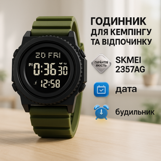 Годинник водонепроникний та протиударний SKMEI, Тактичний армійський годинник водонепроникний BM-62 Львів