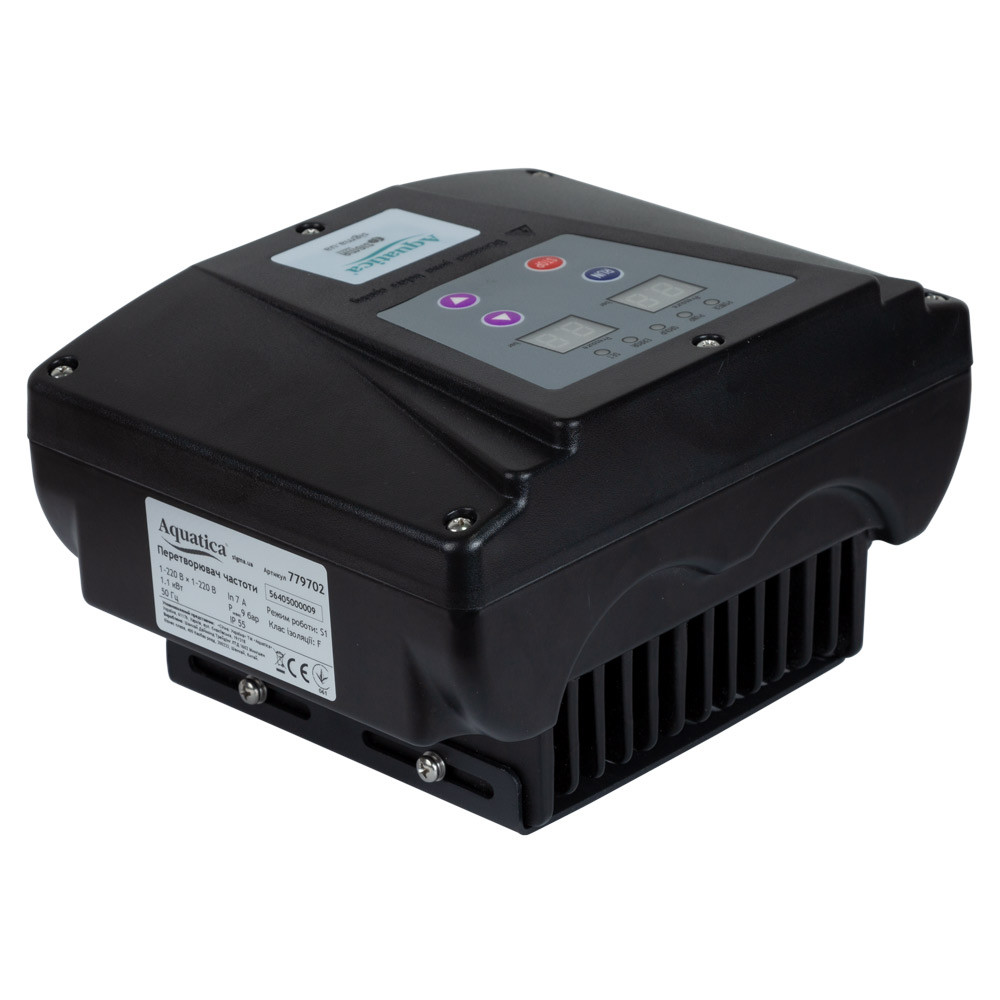 Aquatica Преобразователь частоты 1~220В × 1~220В до 1.1кВт + датчик давления AQUATICA (AVF-1.1M Київ - фото 5