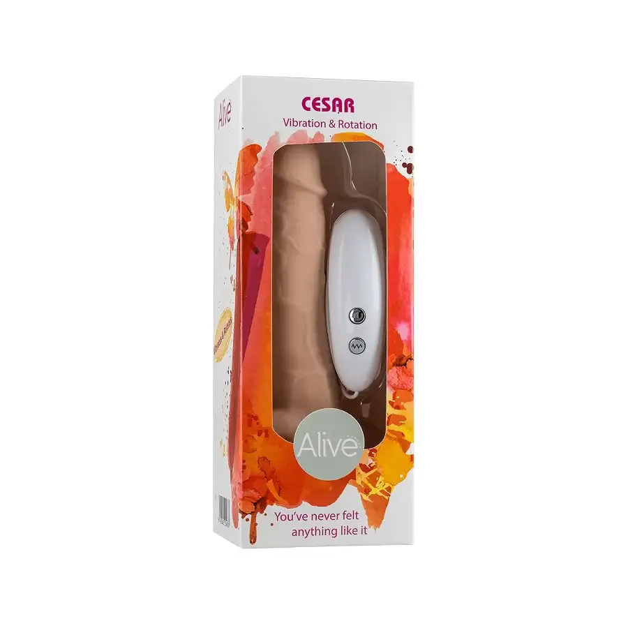 Фаллоимитатор с вибрацией и ротацией Alive Cesar Vibro Plus FutureSkyn, диаметр 3,5см, реалистичный Львов - изображение 3