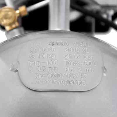 Компрессор Sigma двухцилиндровый 2.5кВт 455л/мин 10бар 50л (2 крана) (7043721) Винница