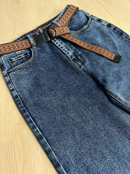Джинсы женские Vanver 8230 палаццо широкие с ремнем синие, синий, 30, 30, 81 см, 105 см Киев - изображение 4