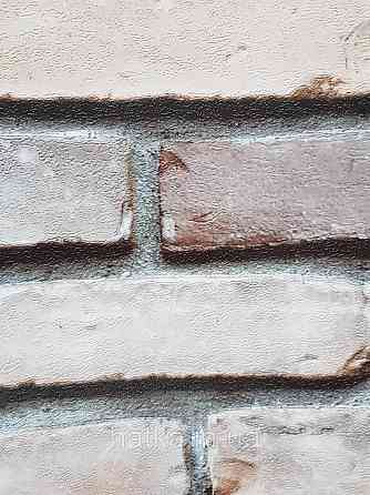 Шпалери вініл на флізеліні гарячого тиснення DU&KA Natura1.06х10 під цеглу структурні бежеві крем з глянцем Київ