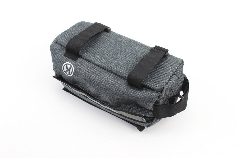 Сумка на раму з відділенням для смартфона 220х90х110мм, світловідбиваючі смуги, кріпл. на липучці, сіра Киев - изображение 2