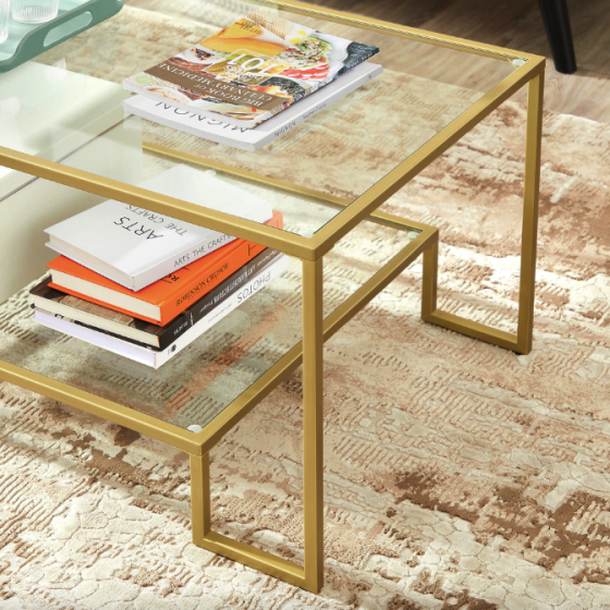 Журнальний столик Leobert Madison в стилі Loft золотистий Київ