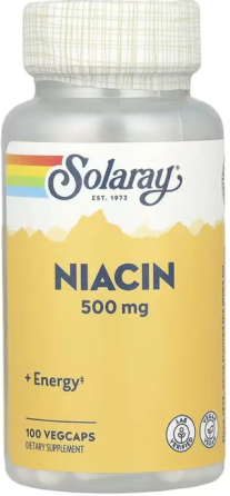 Ниацин Solaray Niacin 500mg 100 вег капс Киев