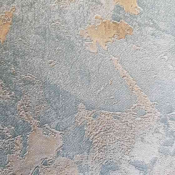 Шпалери метрові вінілові на флізелін 24 Carati Cristiana Masi під штукатурку структурні бірюзовий з золотом Київ