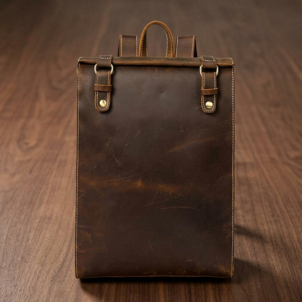 Рюкзак шкіряний дорожній Vintage 14796 Коричневий Київ - фото 10