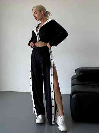 Жіночий стильний прогулянковий костюм-двійка плюш-велюр 46/48 Одеса