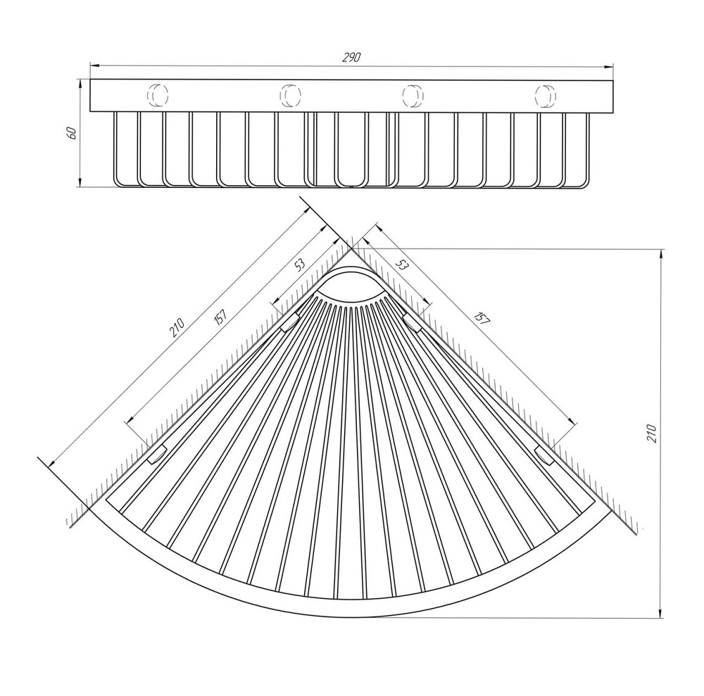 Полка угловая TOPAZ 4115-1 Киев - изображение 3