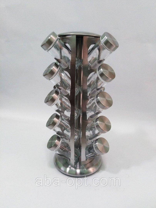 Органайзер Чили для спецій нержавіюча сталь на 20 скляних ємностей Н 38 см ( шт ).Aba-Opt Одесса - изображение 1