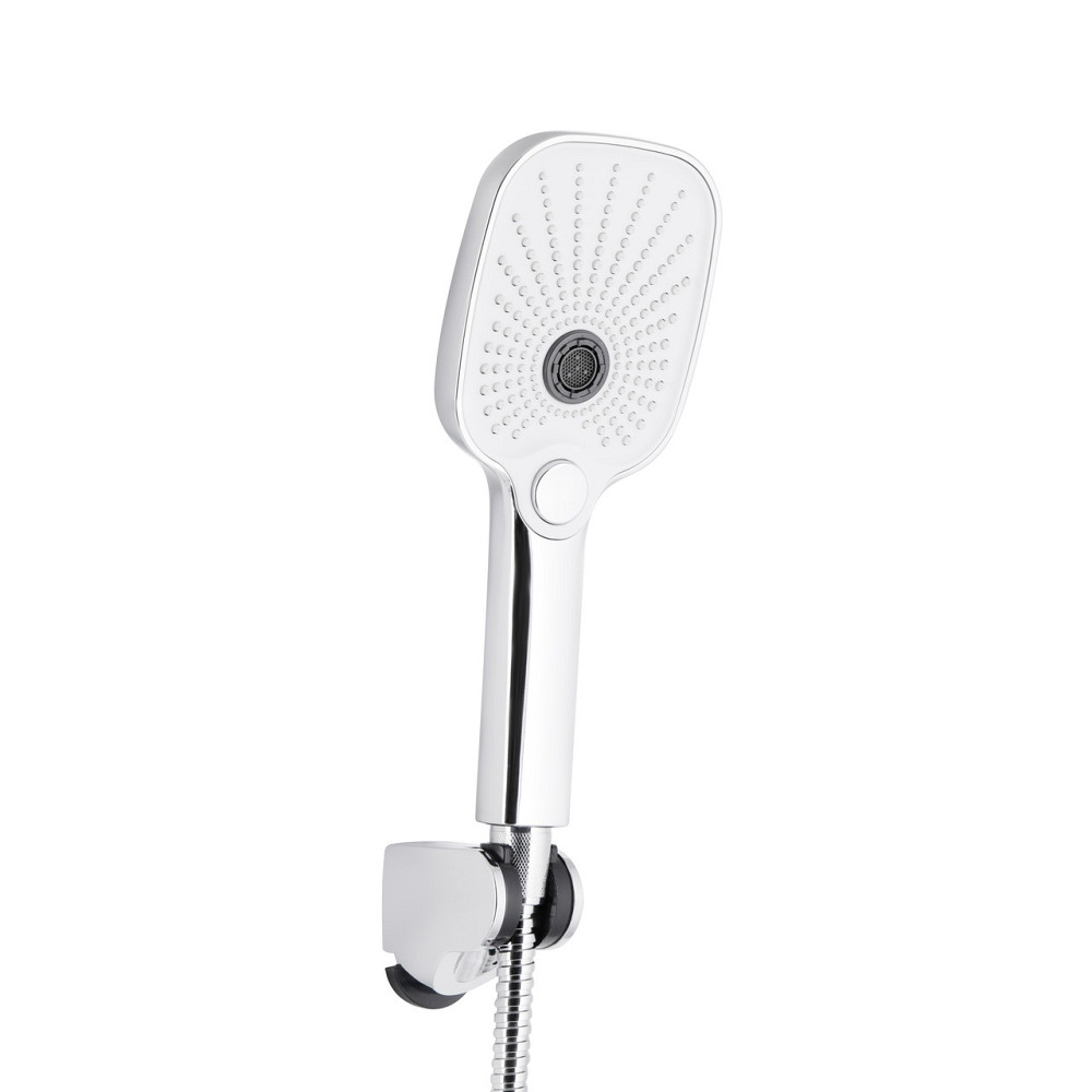 Змішувач для ванни Qtap Gemini (з душовим гарнітуром) QTGEM259CRW45683 Chrome/White Київ - фото 4