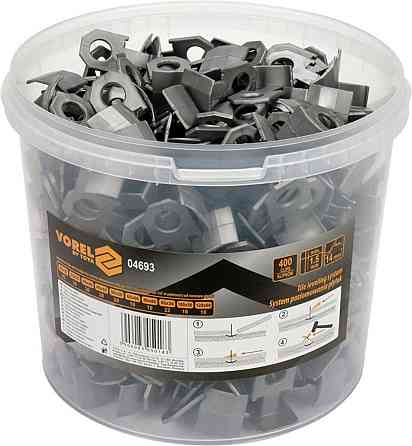 Кліпси для викладання керамічної плитки VOREL : 1.5 mm. h= 7-15 мм. 400 шт. [1] Одеса