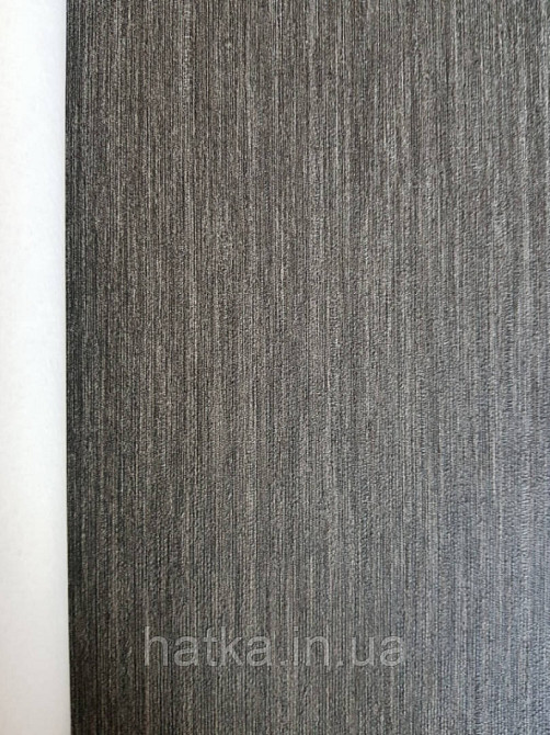 Шпалери вінілові Decoprint Breeze 0.53х10 м однотонні структурні тонка смужка під тканину чорні Київ - фото 1