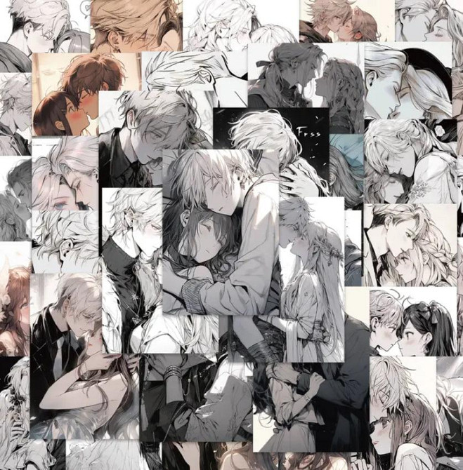 Романтические аниме наклейки. Наклейки Стикеры Аниме. Водонепроницаемые эстетические Аниме наклейки. Киев - изображение 1