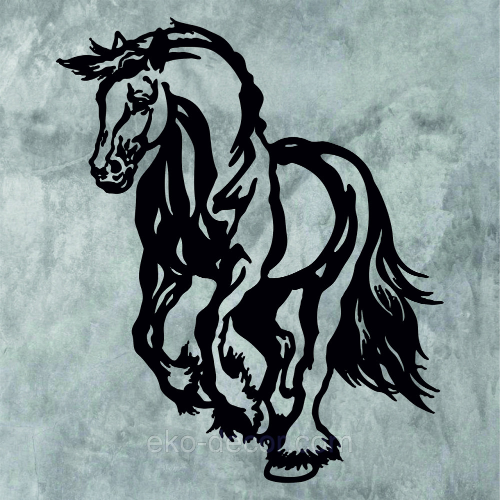 Декоративное настенное Панно «Лошадь», Декор на стену 70*58 см, Черный Киев - изображение 5
