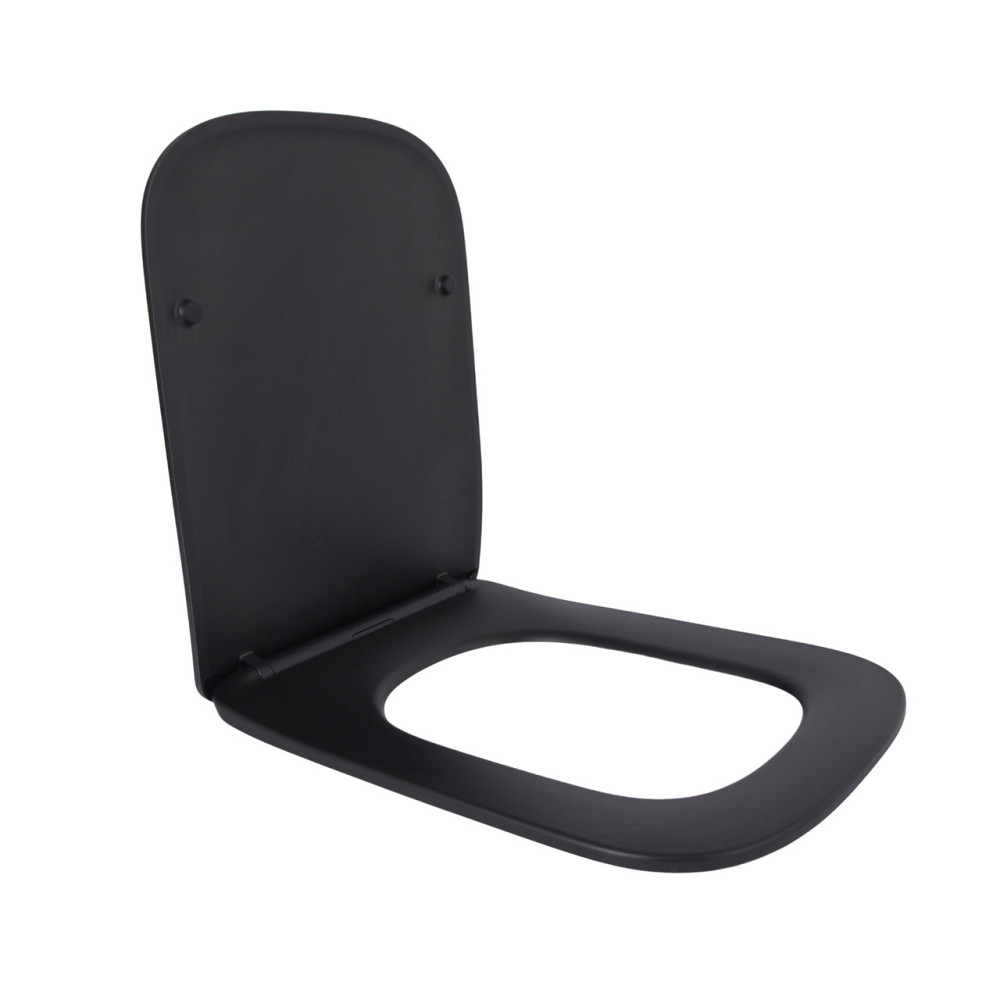 Qtap Сиденье для унитаза (Tern 490) 435x344x50 мм, Matt Black, с микролифтом, Slim Duroplast, Quick Release QTSC179MB47354 Киев - изображение 3
